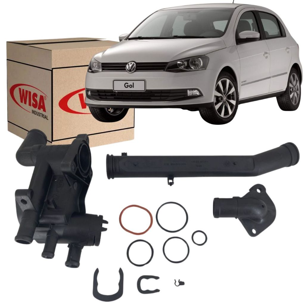 Kit Completo Carcaça da Bomba D'Agua Cavalete - VW Fox Voyage Gol G5 G6 G7 - Wisa em Oferta na Shopee