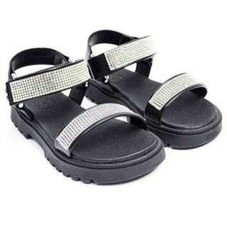 Sandália Infantil Molekinha Menina Strass Feminina 2344.135 Preto em Oferta na Shopee