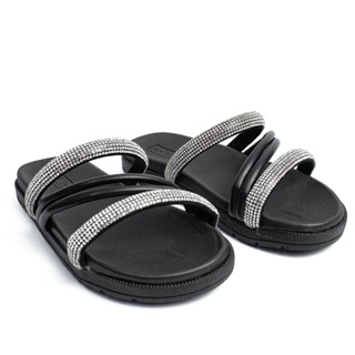 Sandália Molekinha Papete Juvenil Menina Chinelo 2352.107 Preto Cristal em Oferta na Shopee