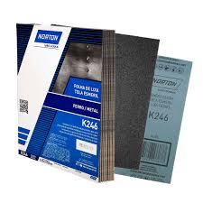 Folha De Lixa De Ferro 225x275mm - K246 Norton (Todos Os Grãos)