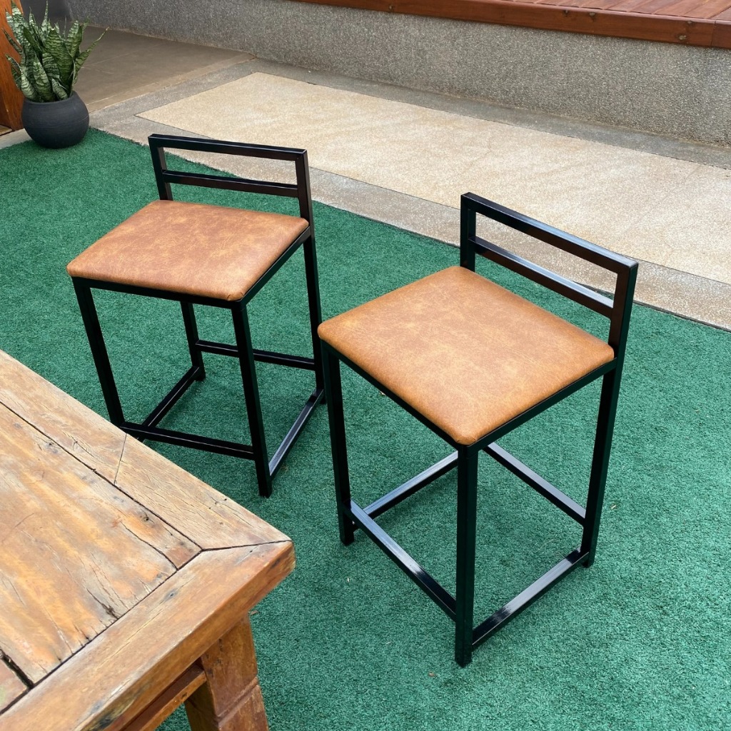 Kit 2 Banqueta Baixa/Alta Quadrada Para Cozinha Lanchonete Varanda Area Gourmet Promoção
