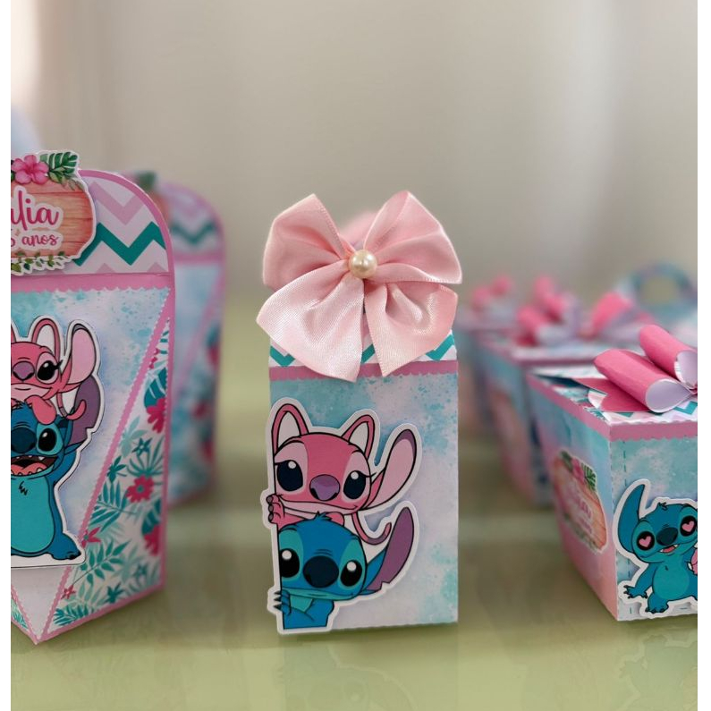 Kit Personalizados Stitch e Angel – lembrancinhas personalizadas  - caixinhas personalizadas – Vários Temas
