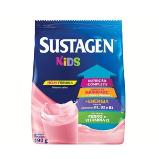 Sustagen Kids Complemento Alimentar Sabor Morango - Sachê 190g em Oferta na Shopee