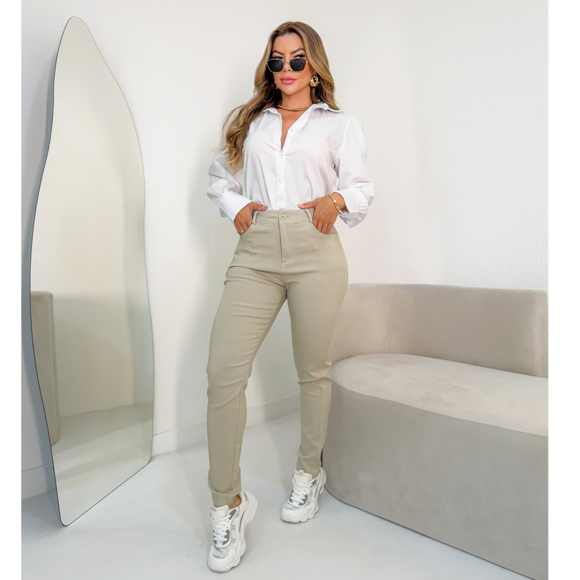 Calça Feminina Skinny de Bengaline Elástica 3RD SD1449