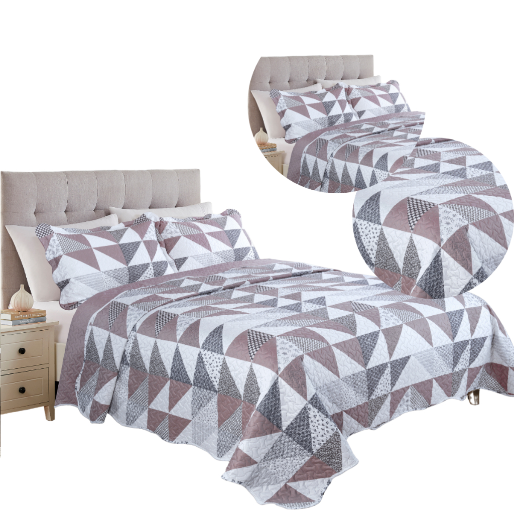 Colcha Edredom Solteiro Mikasa Com Porta Traveseiro 2 Peças Cobre Leito Cama Posta em Oferta na Shopee