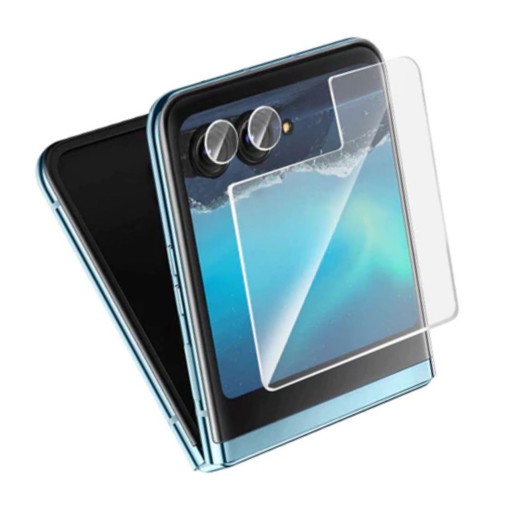 Película de Traseira Vidro Temperado + Película de Câmera Para Motorola Razr 40