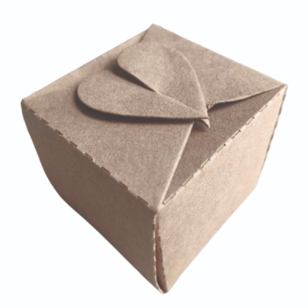 10 Caixinhas De Bem Casado Alfojor e Lembrancinhas Papel Kraft 180G Para Sua Festa
