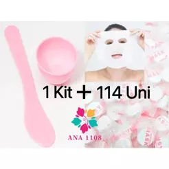 KIT 114unidades Máscara Facial de Compressão Descartável DIY/Máscara de Algodão