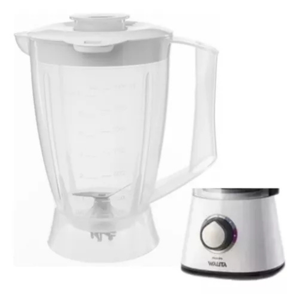 Copo Liquidificador Compatível Philips Walita Ri7761 / Ri 7761 Transluc Tampa Branca
