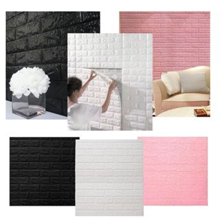 Placas Adesiva Tijolinho 3D Revestimento Autocolante Decoração Quarto Sala Banheiro Lavável em Oferta na Shopee