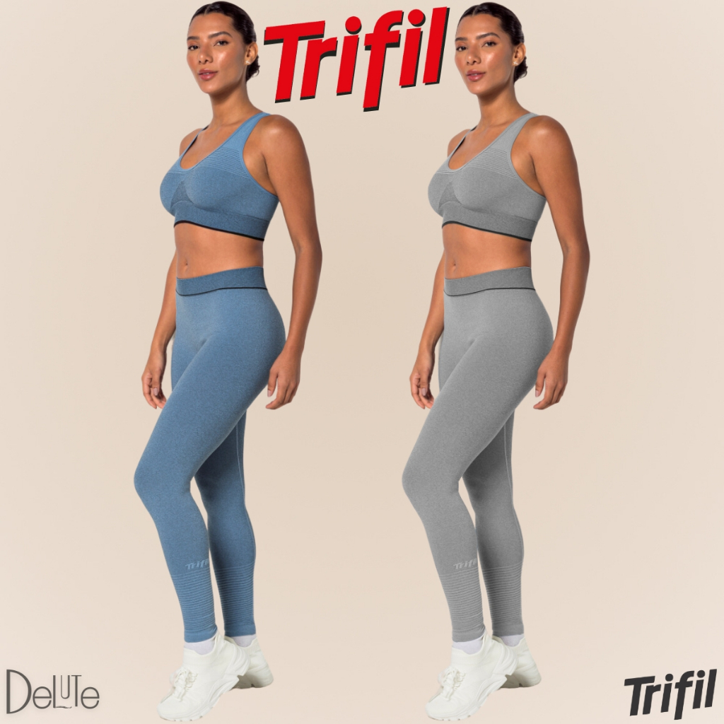 Calça Legging Trifil Feminina Sem Costura Resistente Cintura Alta Fitness Alta Performance...