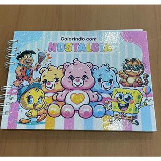 Livro de Colorir Nostalgia Capa Dura com Laminação brilho - 50 Folhas - Gramatura 180g em Oferta na Shopee