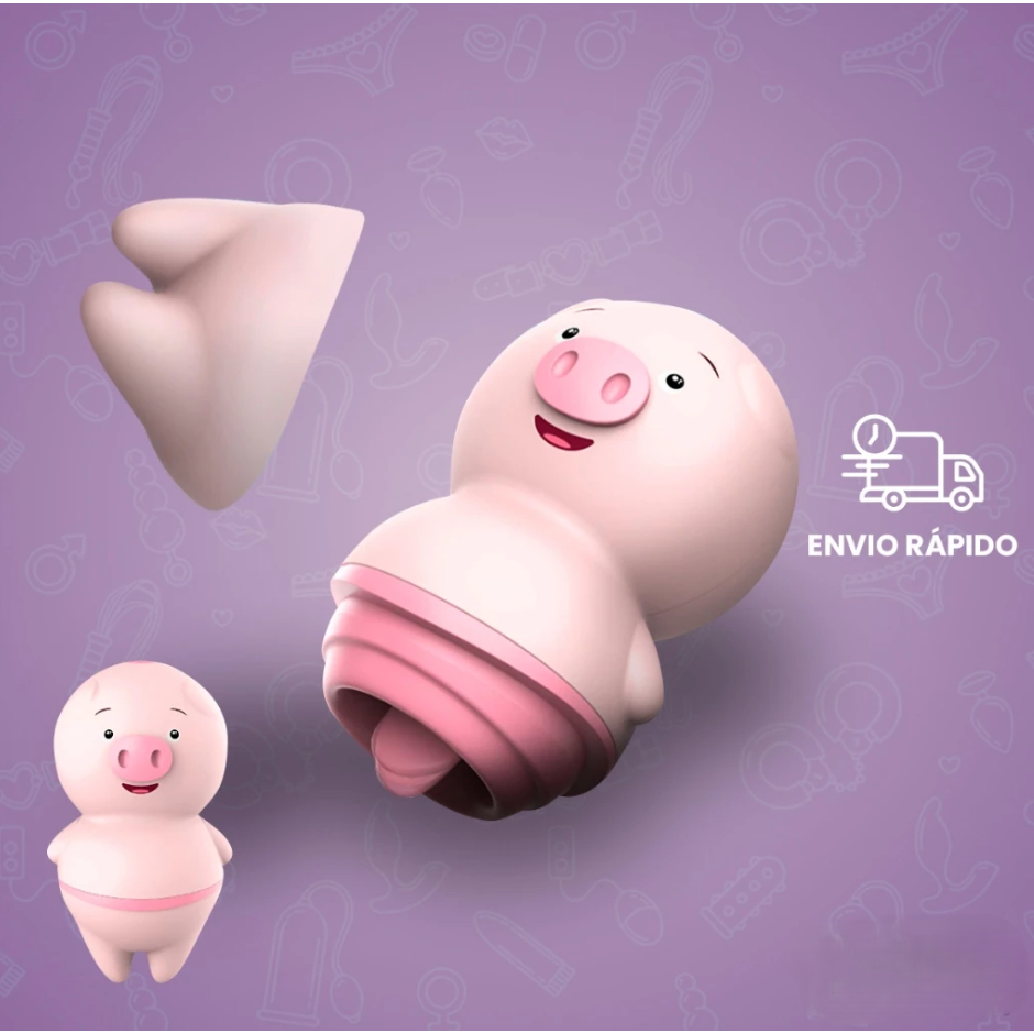 Vibrador Porquinho Masturbador Feminino Com Esimulador De Língua --Sexshop em Oferta na Shopee