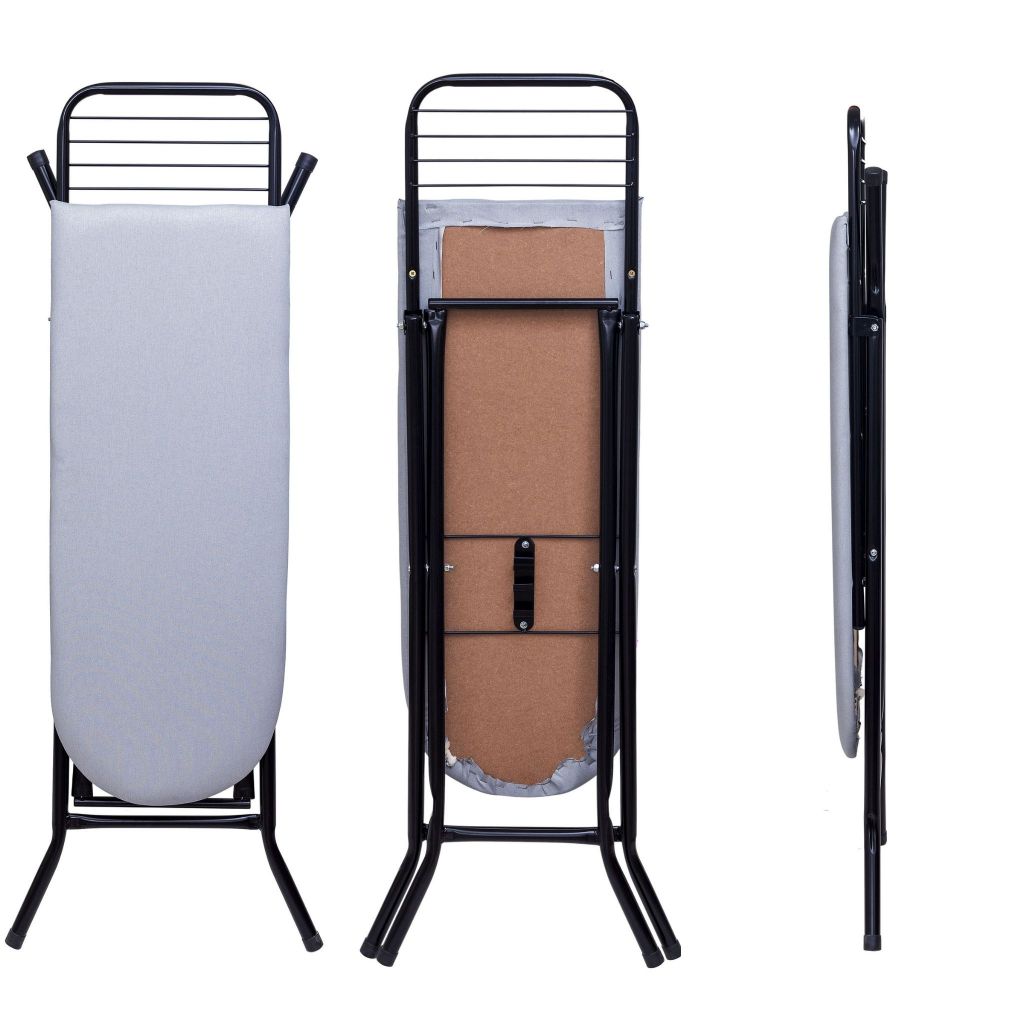 Imagem Mesa Tabua de Passar Roupa Passadeira 3 Andares Técido Térmico Dobravel Extra Forte Com Porta Ferro