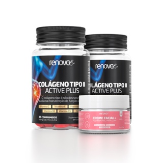 2 Colágenos Tipo 2 + Creme Facial Resveratrol - Renova Be em Oferta na Shopee