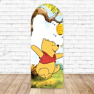 Capa para Painel Romano Arredondado Ursinho Pooh 2,20m x 1,50m Com Elástico Decorativa Sublimada em Oferta na Shopee
