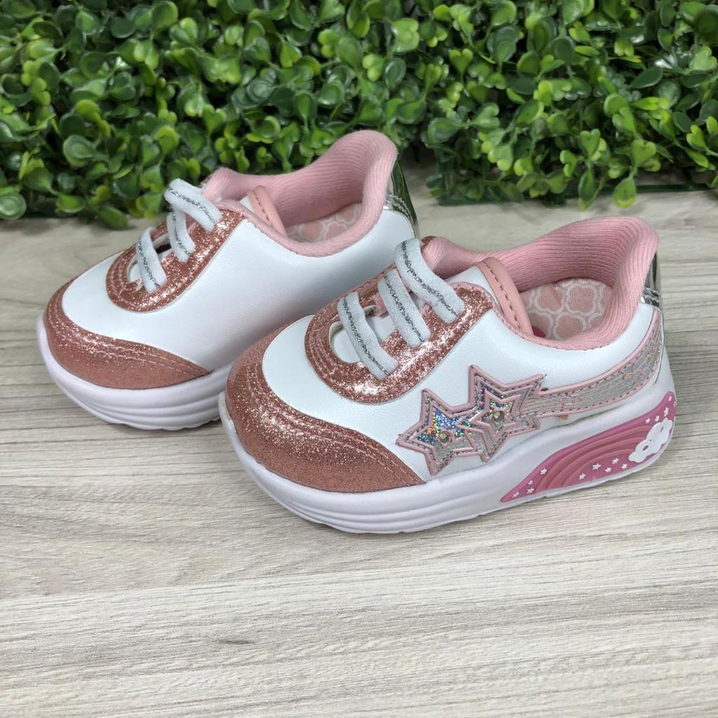 LANÇAMENTO Tênis Multi LED Glitter Verniz Menina Baby Molekinha ORIGINAL 2731.307