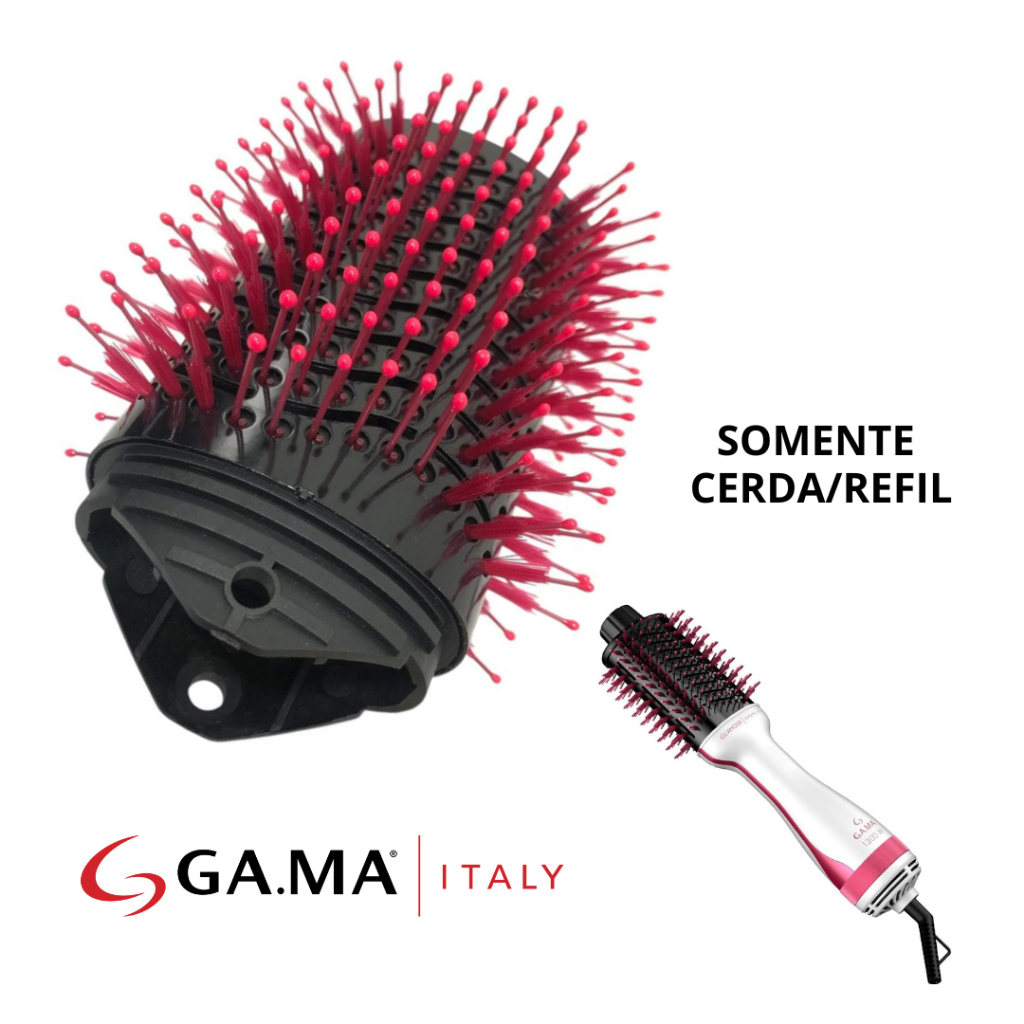 Cerdas Para Escova Secadora Gama GLAMOUR PINK BRUSH 3D 1300W cerdas modeladora cabelo cerdas térmicas em Oferta na Shopee