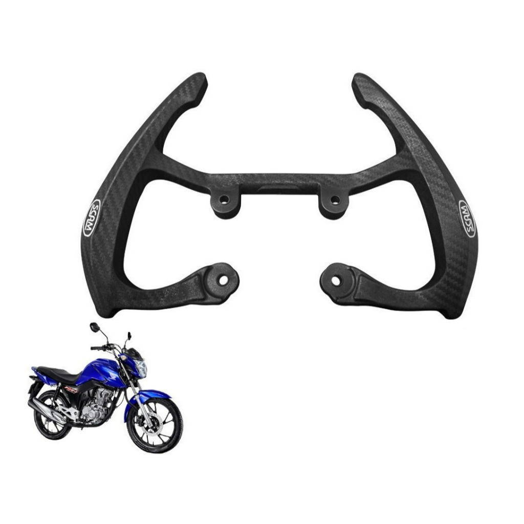 Alça Esportiva Honda Cg Fan 125/150/160 Start 2014 Em Diante Todas Fiberforce Scam