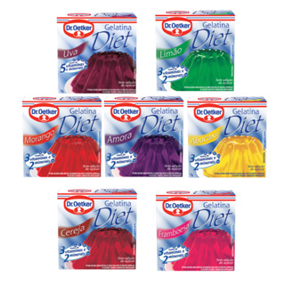 Kit c/ 12un Gelatinas Diet 12g - Dr.Oetker em Oferta na Shopee