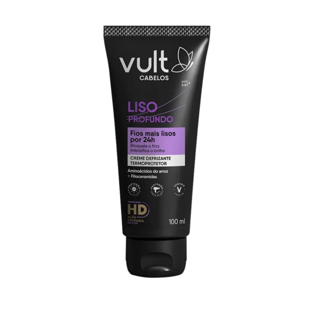 Creme Defrizante Termoprotetor Vult Cabelos Liso Profundo 100ml - Beauty