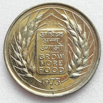 Moeda Índia Fao 50 Paise ano de 1973.