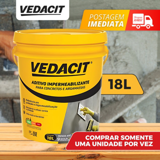 Aditivo Impermeabilizante Vedacit (Balde 18 litros) - VEDACIT - Concreto e argamassa em Oferta na Shopee