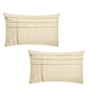 Kit 2 Almofadas Baguete Cheia Silicone  Suede Drapeada II 45x30 cm  Decorativas em Oferta na Shopee