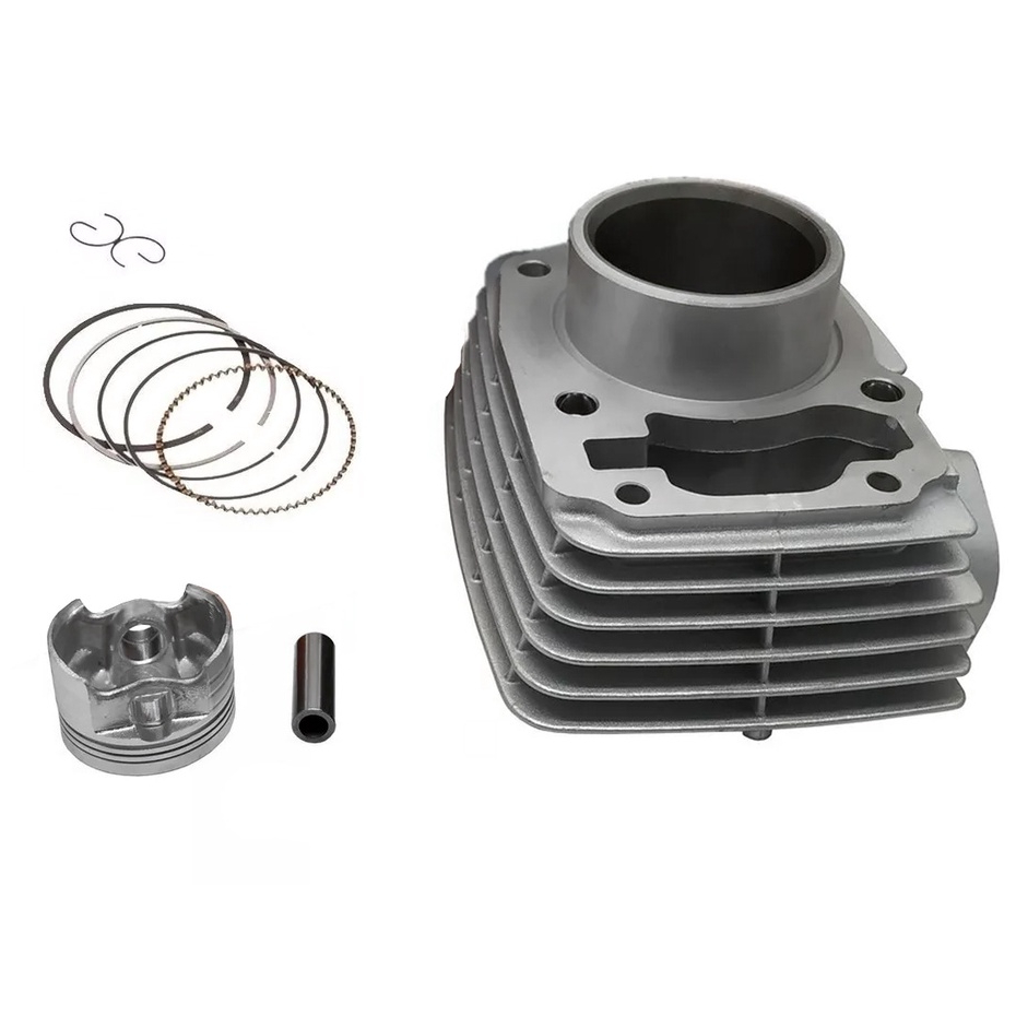 Kit Cilindro Motor Titan 150 Fan 150 Titan 150 Mix Nxr Bros 150 Pistão + Anéis Completo