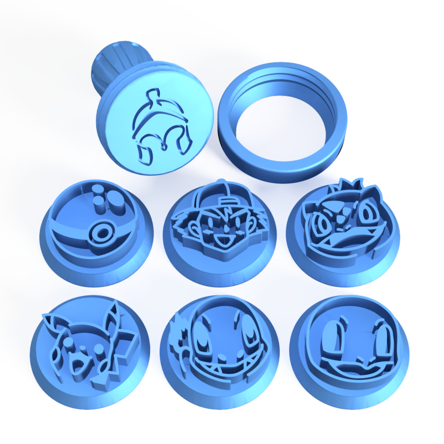 Carimbo  marcador De Brigadeiro  Carimbinho Doces Docinho Kit Pokemon em Oferta na Shopee