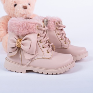 Bota Coturno Feminino Modelo Laço Botinha Menina estilo Blogueirinha Confortável e leve em Oferta na Shopee