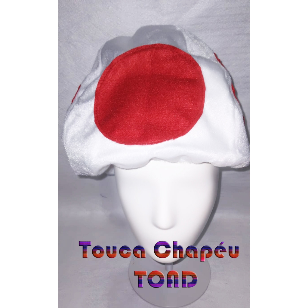🍄✨Chapéu cosplay TOAD 1 UP cogumelo Mario Bross🍄✨Transforme-se no Seu Cogumelo Favorito! ✨🍄