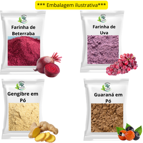 Pré Treino Tradicional ( Farinha de Beterraba + Farinha de uva + Guarana em po + gengibre em po)