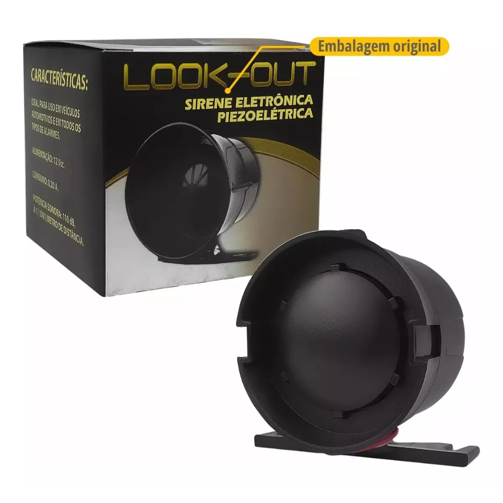 Sirene Dedicada Para Alarme Automotivo Look Out Original