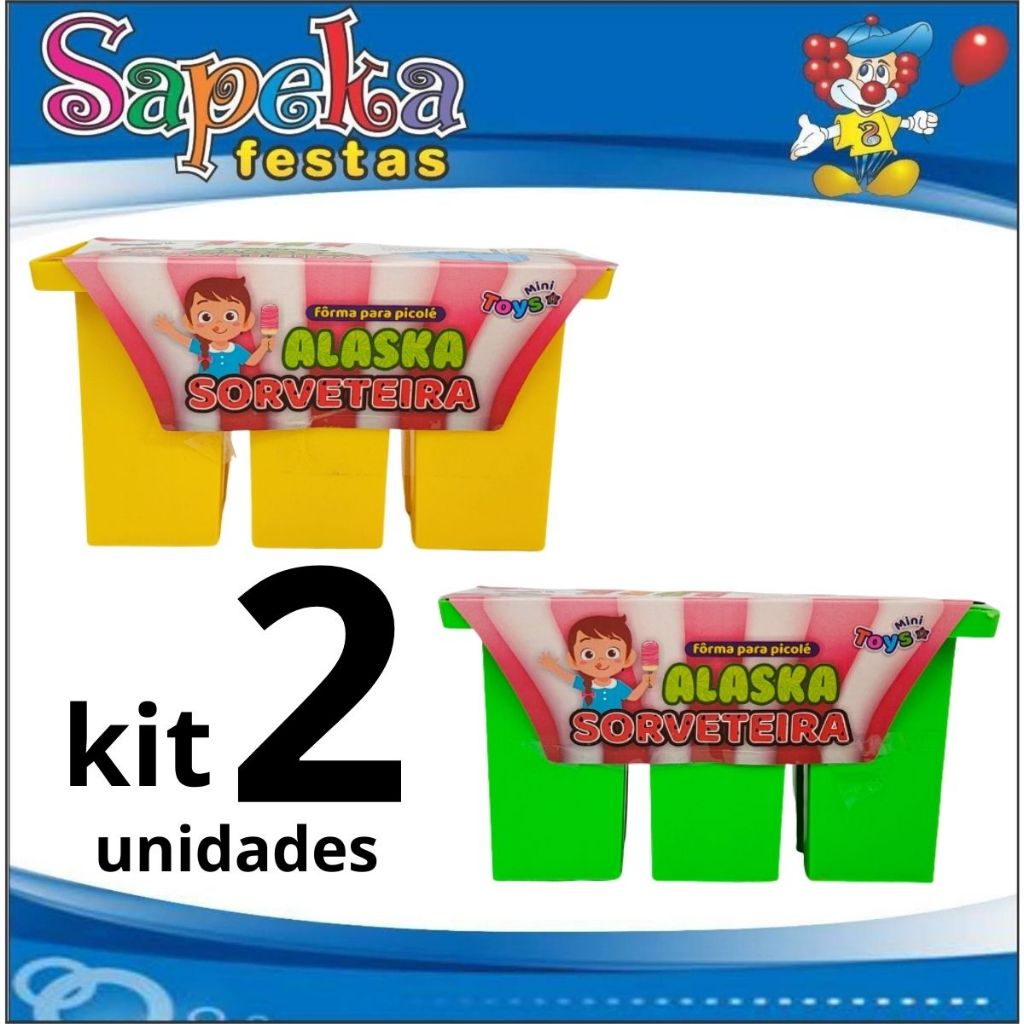 Kit 2 Formas de Picolé Padrão Picoleteira com Palito reutilizável 6 PICOLES cada