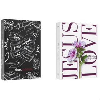 Kit Bíblia Sagrada | NVI | Jovem Cristão + Bíblia Sagrada | NVI | Jesus Love em Oferta na Shopee