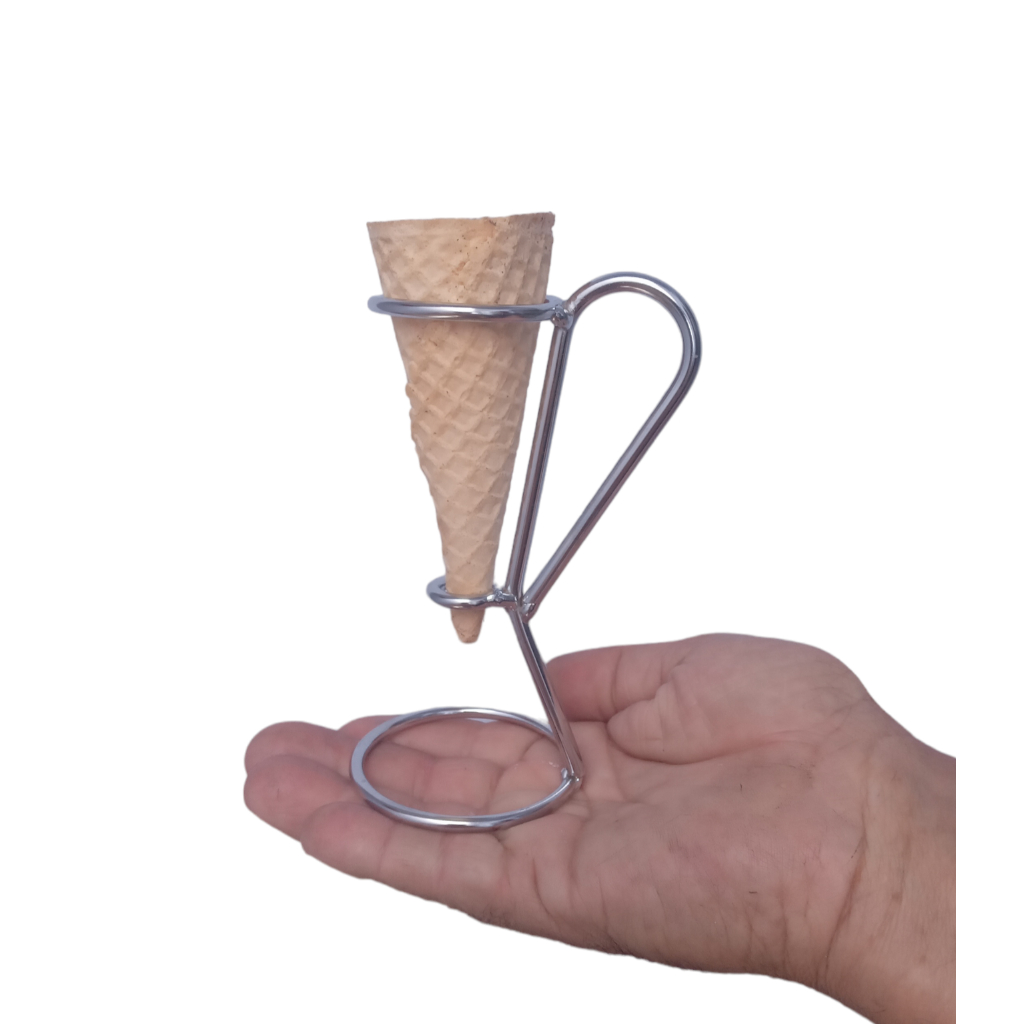 Suporte Para Café Na Casquinha De Sorvete- 1 Unidade Cromado