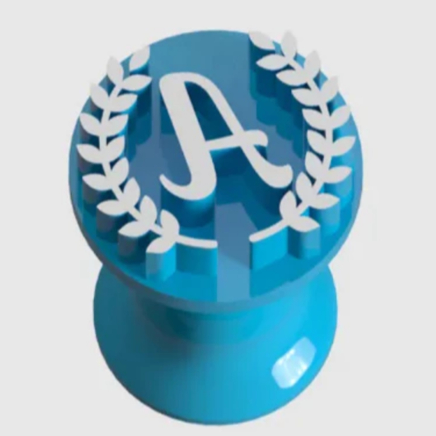 Carimbo Para Brigadeiro Apenas Uma Letra Com Ramos Escolha de A a Z Confeitaria em Oferta na Shopee