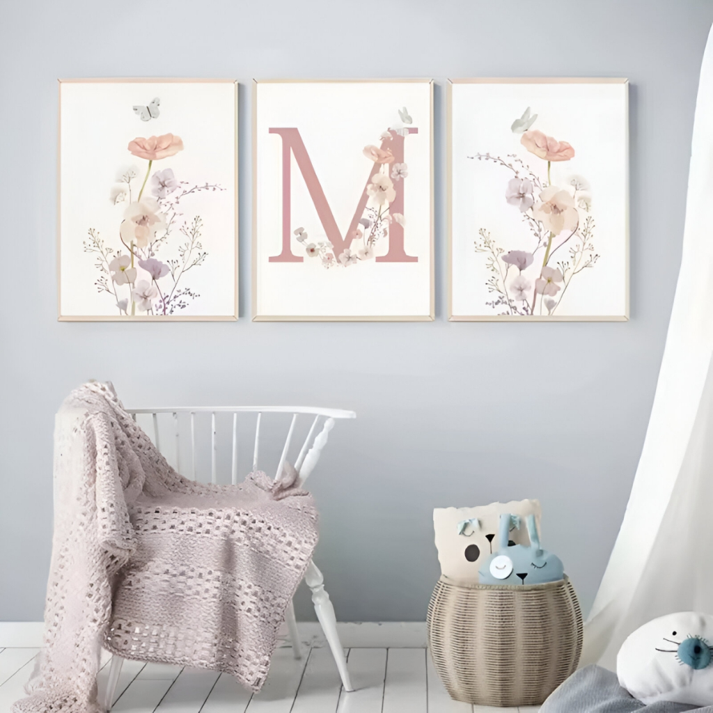 Quadro decorativo decoração quarto bebê menina em Oferta na Shopee