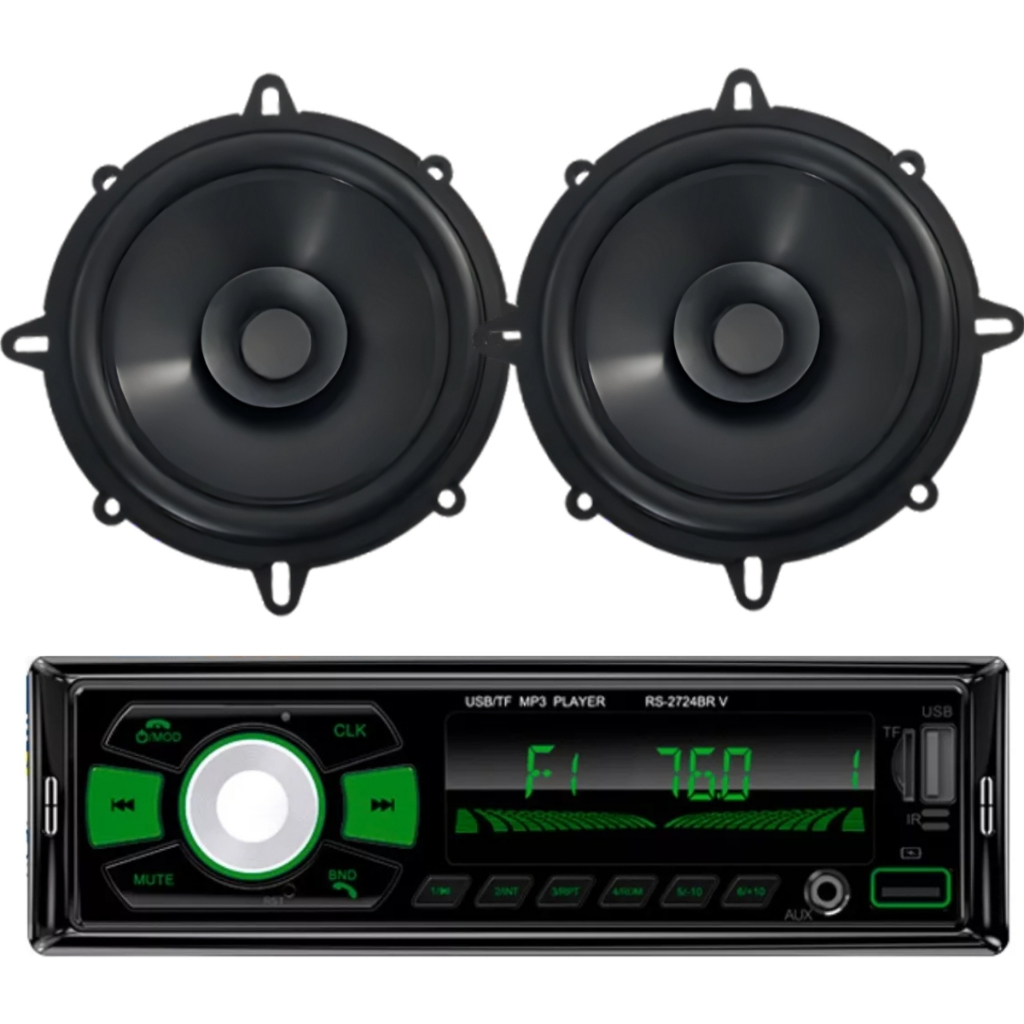 Rádio Roadstar Rs2724 24v + 2 Alto Falantes 5 Bomber 100w