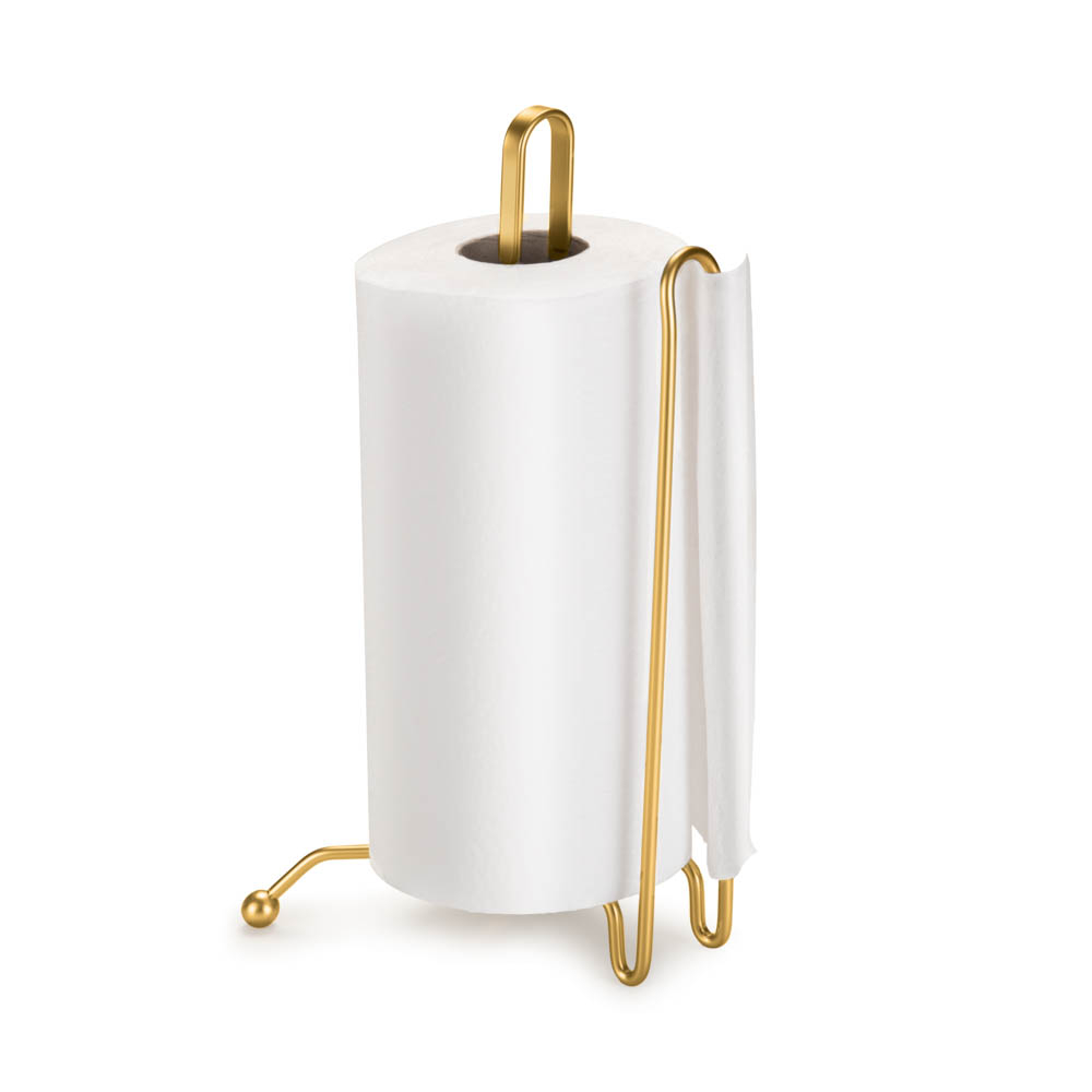 Porta Rolo de Papel Toalha Vertical – Organize Sua Cozinha com Estilo Dourado