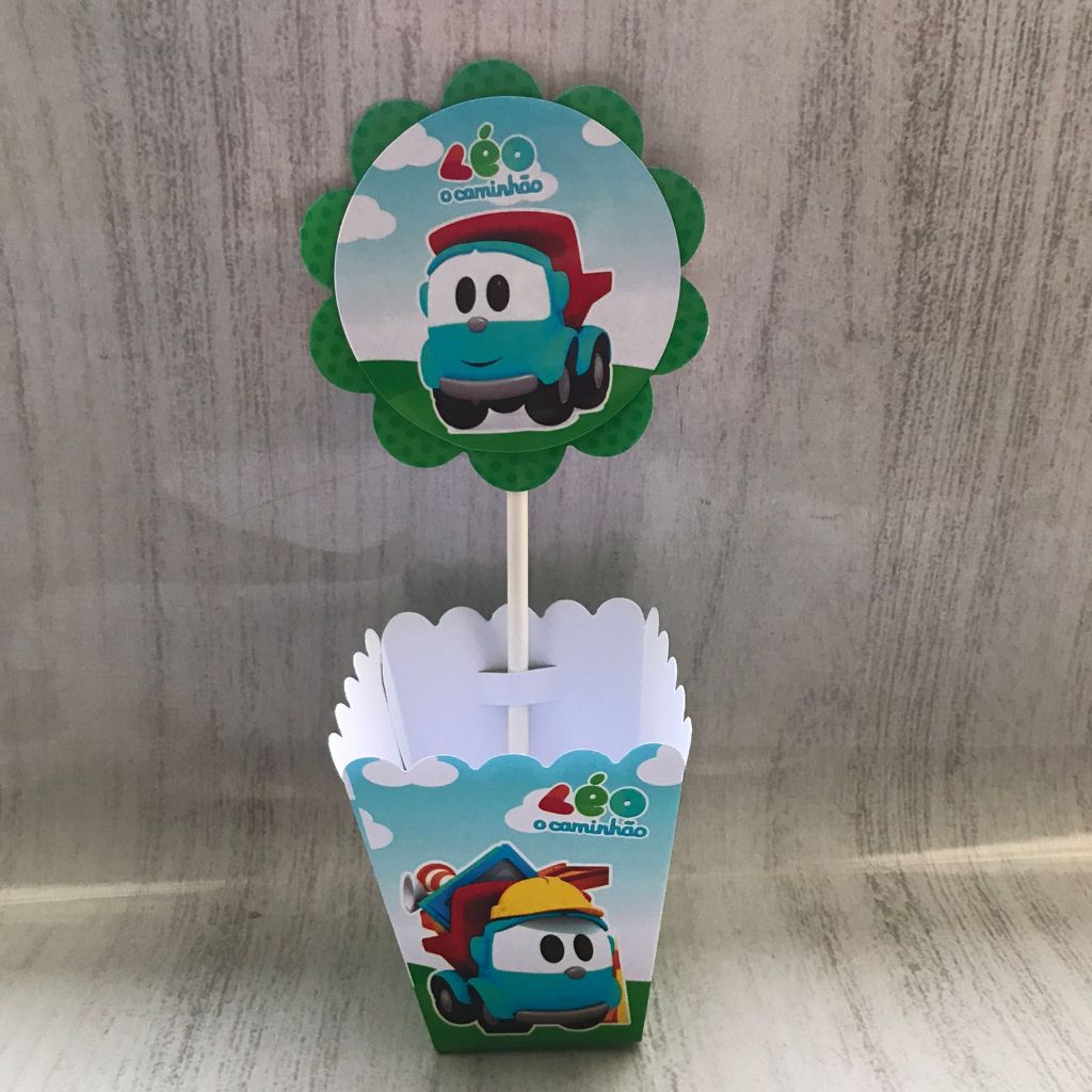 Centros de mesa Cachepot  Léo Caminhão Personalizado com Nome | Cachepot Festa Infantil Chá Aniversário Decoração