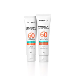 2 Hidratantes Faciais FPS 60 com Ácido Hialurônico Renova Be em Oferta na Shopee