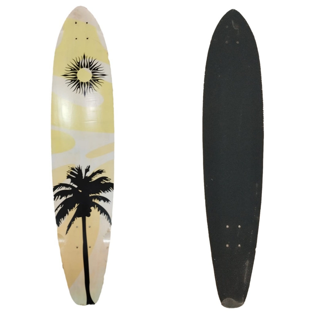 Shape De Skate Longboard Pintail Coqueiro Sol Com Lixa - Rioskateboard