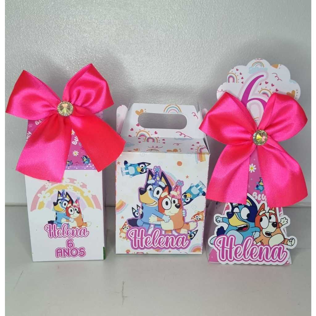 Kit Caixas Personalizadas Bluey e Bingo  Consulte Outros Temas Lembrancinha