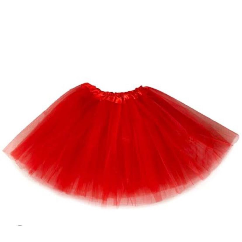 Saia de Tule Rodada / Verde / Vermelha / Branca / Preta / Carnaval Fantasia