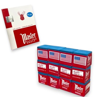 Giz P/ Taco de Sinuca Master Azul Kits com 3/5/12/24 Unidades Qualidade Premium Snooker Bilhar em Oferta na Shopee