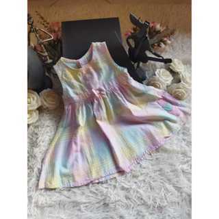 Vestido Bebê Feminino, Modelo Regata, Xadrez, Tam: 9-12 Meses, Marca: Active Baby