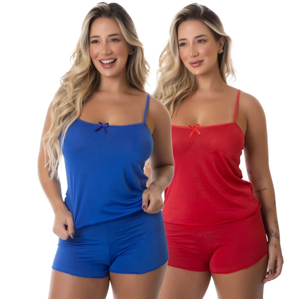 Kit 2 Baby Doll LISO MICRO Short Doll Lingerie Sexy Diversas Cores em Oferta na Shopee