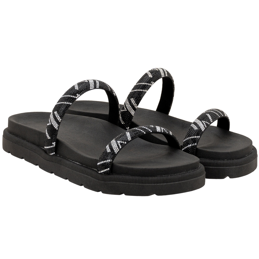 Sandálias feminina Papete Birken tiras de brilho Strass Luxo super confortável sandália elegante
